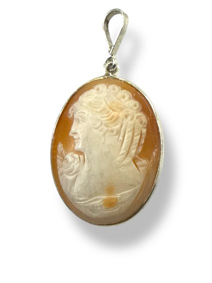 Pendentif Mandile 1922 Femme Cammei  in Argent Conchiglia 2MCICM89 - 2MCICM89